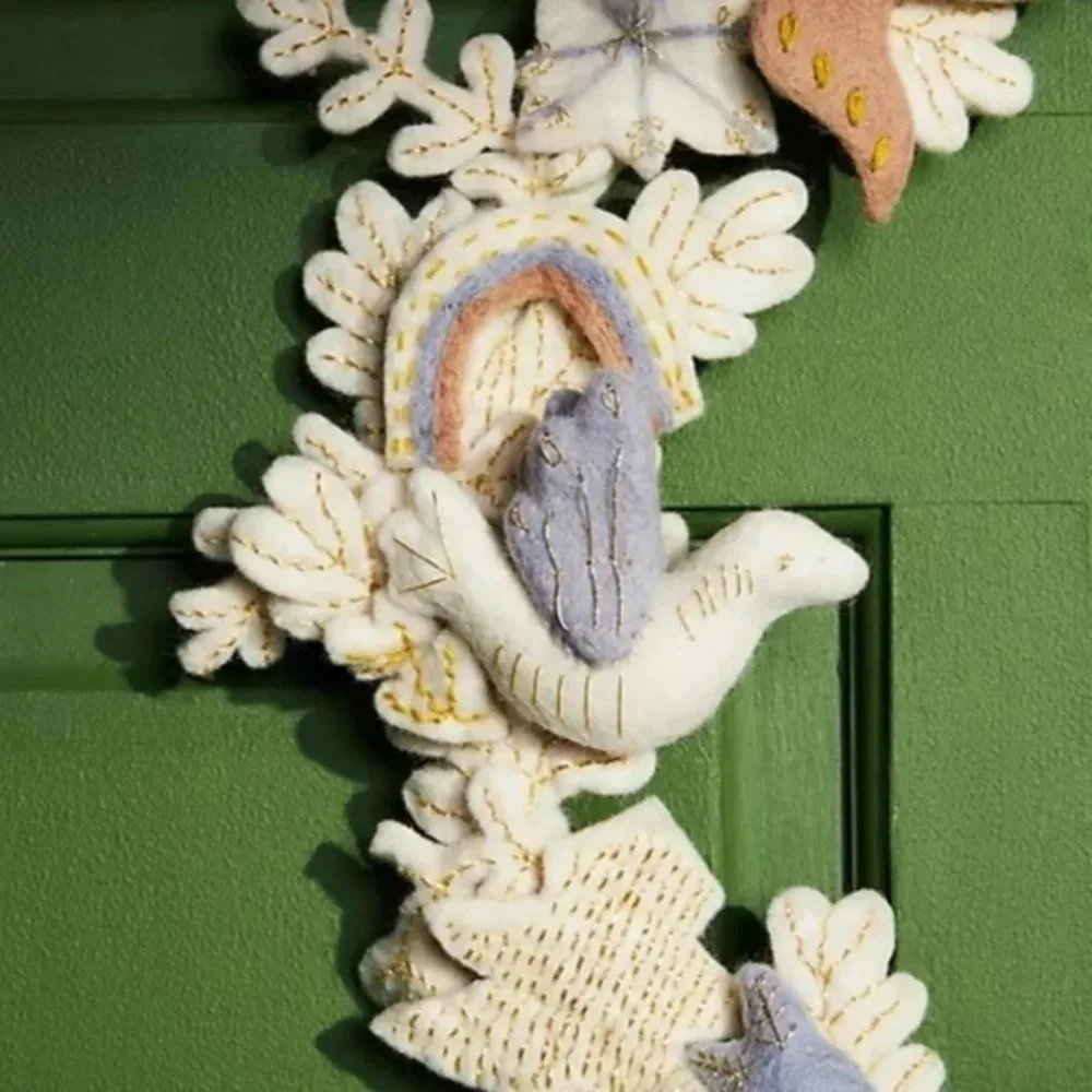 Anthropologie Wool Felt Naida Wreath